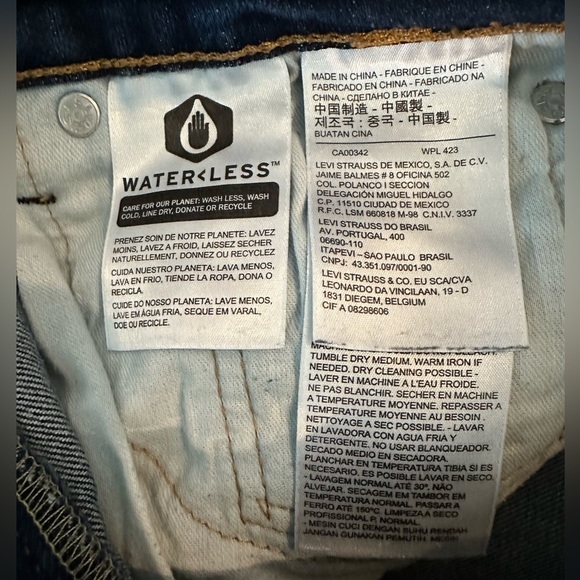 Levi’s 511 Straight Leg Stretch Jeans Dark Wash Distressed Size 32x30 - Picture 4 of 8